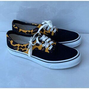 A Bathing Ape Authentic Vans Womens Lace Up Old Skool Sneakers Black Leopard 8